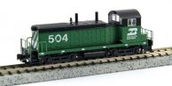 EMD NW2 - DCC -- Burlington Northern 543 (Cascade Green, black, white), N, Kato USA Inc 1764378DCC