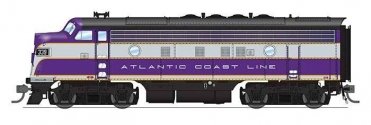 EMD F3A - Standard DC - Stealth -- Atlantic Coast Line 344 (purple, silver, yellow), HO, Broadway Limited Imports 9654