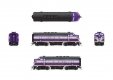 EMD F3A - Standard DC - Stealth -- Atlantic Coast Line 344 (purple, silver, yellow), HO, Broadway Limited Imports 9654