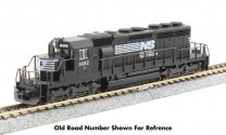 EMD SD40-2 Early Production - DCC -- Norfolk Southern 6111 (black, white), N, Kato USA Inc 1764826DCC