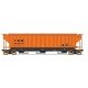 PS2CD 4750 Cubic Foot 3-Bay Covered Hopper - Ready to Run -- Illinois Central Gulf (orange, black, Reporting Marks Only), N, Int