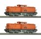 2 piece set: Diesel locomotives 111 018-8 and 111 019-6, DR, TT, Roco 7380011