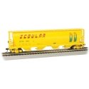 Canadian Cylindrical 4-Bay Grain Hopper - Ready to Run - Silver Series(R) -- Scoular Grain 1687 (yellow), HO, Bachmann Industrie