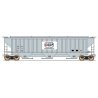 Trinity Rib-Side Covered Hopper - Ready to Run -- Farmland Industries COOP FLIX (gray, white, blue, red), HO, Intermountain Rail