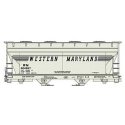 ACF 2-Bay Covered Hopper - Kit -- Western Maryland 604987 (gray, Speed Lettering), HO, Accurail Inc 2217