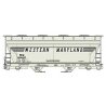 ACF 2-Bay Covered Hopper - Kit -- Western Maryland 604987 (gray, Speed Lettering), HO, Accurail Inc 2217