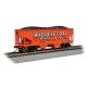 USRA 55-Ton Outside-Braced Hopper with Load - Ready to Run - Silver Series(R) -- Waddell Coal 101 (orange, white), HO, Bachmann 