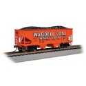 USRA 55-Ton Outside-Braced Hopper with Load - Ready to Run - Silver Series(R) -- Waddell Coal 101 (orange, white), HO, Bachmann 