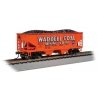 USRA 55-Ton Outside-Braced Hopper with Load - Ready to Run - Silver Series(R) -- Waddell Coal 101 (orange, white), HO, Bachmann 