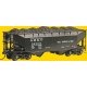 AAR Standard 50-Ton Offset 2-Bay Open Hopper w/Coal Load - Ready to Run -- Gulf, Mobile & Ohio 32801 (Built 1949, Factory New, B