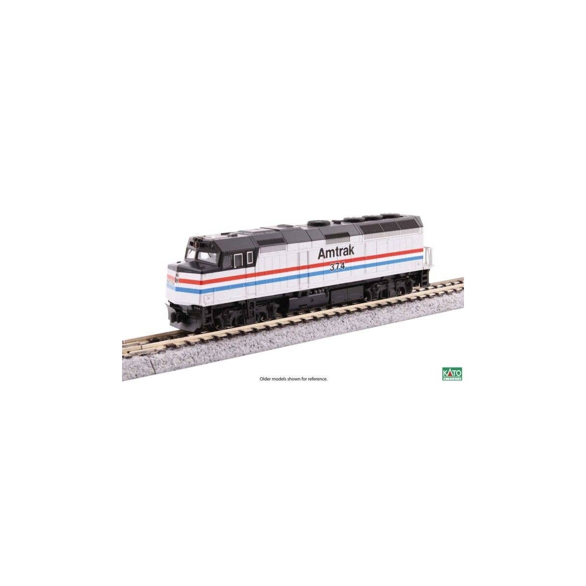 EMD F40PH As-Built Version - Sound and DCC -- Amtrak 350 (Phase III silver, red, white, blue), N, Kato USA Inc 1766108S