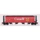59′ 4-Bay Cylindrical Covered Hopper - Trough Hatch Version - Ready to Run -- Government of Canada CNWX (red, yellow, black, w