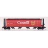 59′ 4-Bay Cylindrical Covered Hopper - Trough Hatch Version - Ready to Run -- Government of Canada CNWX (red, yellow, black, w