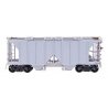 1958 Cubic Foot 2-Bay Covered Hopper Undecorated Kit -- Open SIdes, HO, Intermountain Railway Company 43699
