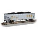 40′ Quad Hopper - Ready to Run - Silver Series(R) -- CSX (gray, yellow), HO, Bachmann Industries 17615