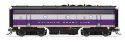 EMD F3B - Sound and DCC - Paragon4(TM) -- Atlantic Coast Line 343B (purple, silver, yell, HO, Broadway Limited Imports 9653