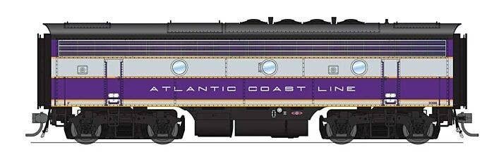 EMD F3B - Sound and DCC - Paragon4(TM) -- Atlantic Coast Line 343B (purple, silver, yell, HO, Broadway Limited Imports 9653