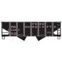 USRA 55-Ton 2-Bay Open Hopper - Kit -- Pere Marquette 14365 (black), HO, Accurail Inc 25341