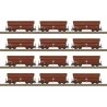 Type Tals 968 Hinged-Roof Hopper 12-Pack - Ready to Run -- German Federal Railroad DB (Era IV 1984, Boxcar Red), HO, Trix 24968