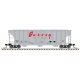 PS-2 4427 3-Bay Covered Hopper - Ready to Run - Master(R) -- Garvey GELX 18 (gray, red), N, Atlas Model Railroad Co. 50006805