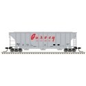 PS-2 4427 3-Bay Covered Hopper - Ready to Run - Master(R) -- Garvey GELX 18 (gray, red), N, Atlas Model Railroad Co. 50006805