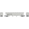 Procor 5820 Covered Hopper 6-Pack - Ready to Run -- Procor Ltd. UNPX (gray, low black solid lettering), N, Rapido Trains Inc 560