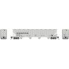 Procor 5820 Covered Hopper 6-Pack - Ready to Run -- Procor Ltd. UNPX (gray, low black solid lettering), N, Rapido Trains Inc 560