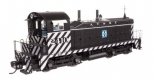 EMD NW2 - Standard DC -- Atchison, Topeka & Santa Fe 2410 (A. T. & S. F. Zebra Scheme, black, whit, HO, WalthersProto 50501