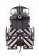 EMD NW2 - Standard DC -- Atchison, Topeka & Santa Fe 2410 (A. T. & S. F. Zebra Scheme, black, whit, HO, WalthersProto 50501