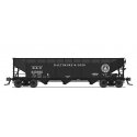 AAR 70-Ton 3-Bay Hopper w/Load 4-Pack - Ready to Run -- Baltimore & Ohio 435026, 435033, 435084, 435128 (black, 13 States Logo),