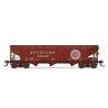 AAR 70-Ton 3-Bay Hopper w/Load 4-Pack - Ready to Run -- Seaboard Air Line (H-7, Boxcar Red, white, red, Heart Logo), HO, Broadwa