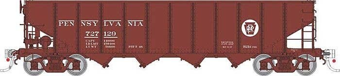 Class H21E 4-Bay Hopper 6-Pack - Ready to Run -- Pennsylvania Railroad Set 1 (Tuscan, Circle Keystone), HO, Rapido Trains Inc 1