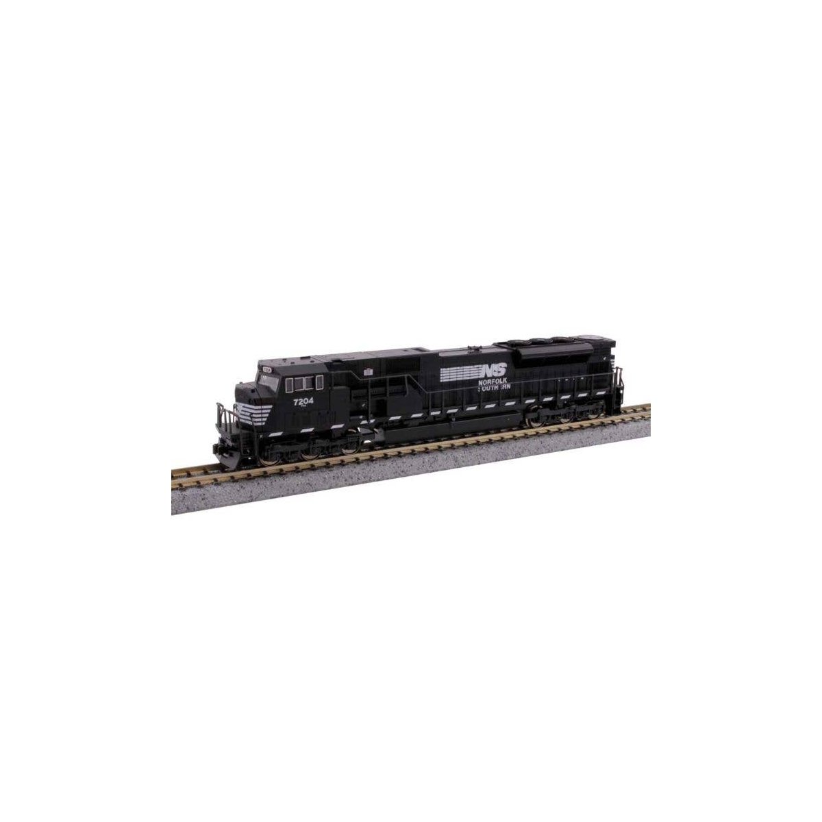 EMD SD80MAC - Standard DC -- Norfolk Southern 7227 (black, white, Dashed Sill Stripe), N, Kato USA Inc 1765518