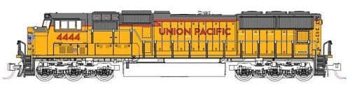 EMD SD70M with Flat Radiators - DCC -- Union Pacific 4444 (Armour Yellow, gray, red, yellow Fra, N, Kato USA Inc 1767618DCC