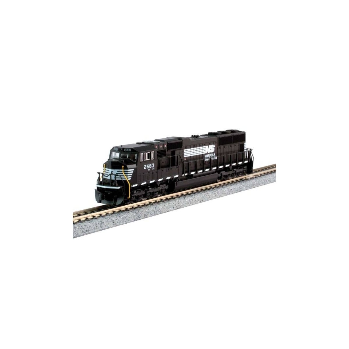 EMD SD70M with Standard Flat Radiators - Standard DC -- Norfolk Southern 2581 (black, white), N, Kato USA Inc 1767613