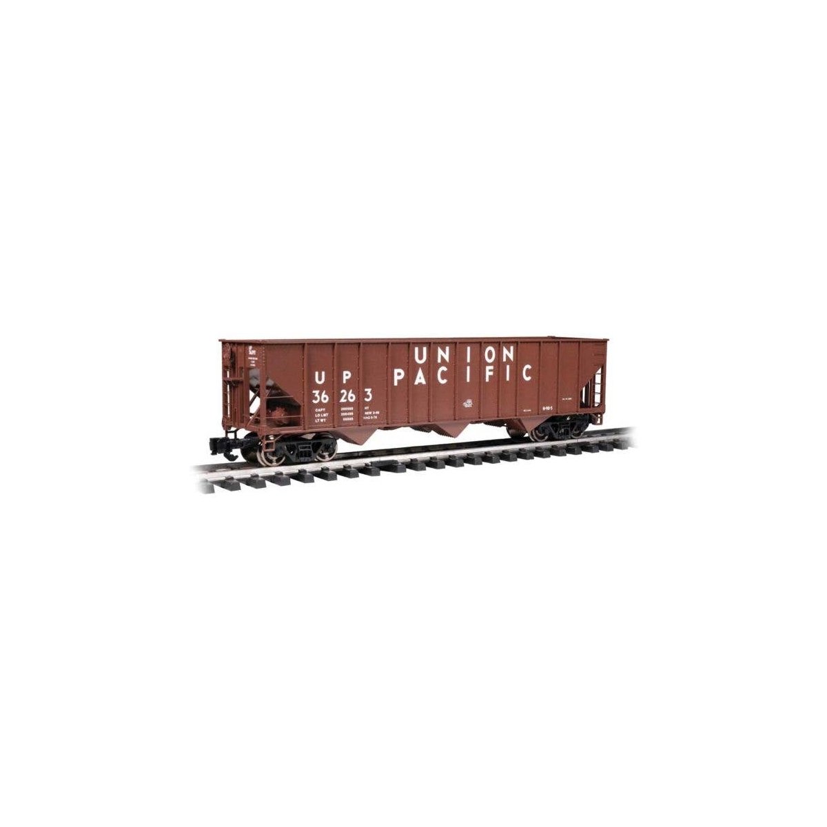 Bethlehem Steel 100-Ton 3-Bay Hopper - Ready to Run -- Union Pacific 36236 (Boxcar Red, white), G, Bachmann Industries 93658