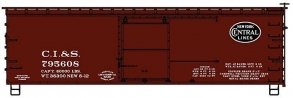 36′ Double-Sheathed Wood Boxcar, Steel Roof, Wood Ends, Straight Underf. Kit -- Chicago, Indiana & , HO, Accurail Inc 81893