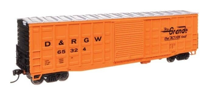 50′ Waffle Side Boxcar - Ready To Run -- Denver & Rio Grande Western (TM) 65324 (Youngstown Doo, HO, WalthersMainline 46712