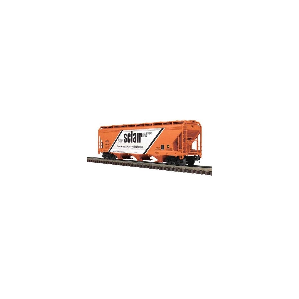 ACF(R) 3-Bay Centerflow Covered Hopper - 3-Rail - Premier -- Sclair (orange, white, black), O, Atlas O 3001627