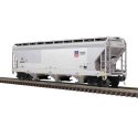 ACF(R) 3-Bay Centerflow Covered Hopper - 3-Rail - Premier -- Union Pacific SP (Patch, gray, small UP Shield), O, Atlas O 3001628