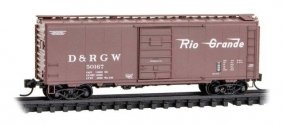40′ Single-Door Boxcar - Ready to Run -- Denver & Rio Grande Western 50167 (Boxcar Red, F, N, Micro Trains by Atlas 2000538