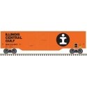 50′ Double-Door Boxcar - Ready to Run -- Illinois Central Gulf 514309 (orange, black), N, Trainman 50007324