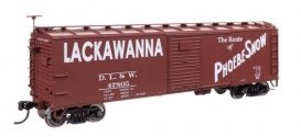 40′ Steel Boxcar with Murphy Ends - Ready to Run -- Delaware, Lackawanna & Western 47968, HO, WalthersMainline 41053