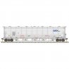 Trinity 5660 PD Covered Hopper - Ready to Run -- GATX GACX 55959 (gray, black, blue GATX Logo, yellow conspicuity stripes), HO, 