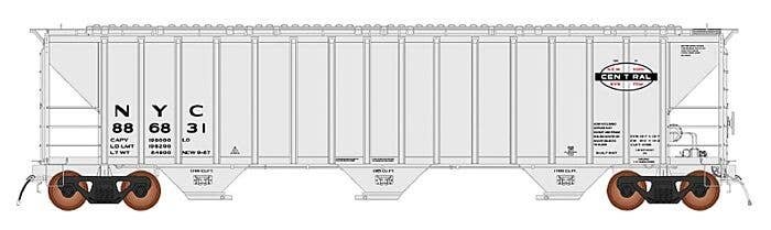 4785 PS2-CD Covered Hopper Early Version - Ready to Run -- New York Central (gray, black, white), HO, Intermountain Railway Comp
