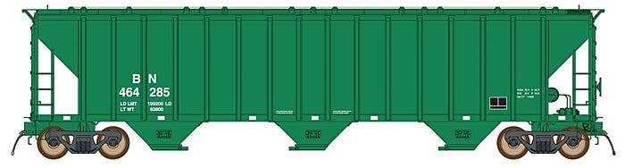 4785 PS2-CD Covered Hopper Late Version - Ready to Run -- Burlington Northern (Repaint, Cascade Green, white, Reporting Marks On