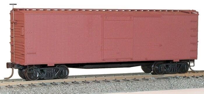 36′ Double-Sheathed Wood Boxcar w/Steel Roof, Ends, Straight Underframe - Ki -- Undecorated, HO, Accurail Inc 1400