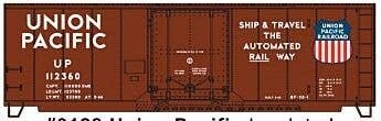 AAR 40′ Insulated Plug-Door Boxcar - Kit -- Union Pacific 112360 (Boxcar Red, Ship & Travel Automate, HO, Accurail Inc 3128