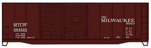 AAR 40′ Double-Door Boxcar - Kit -- Milwaukee Road 594525 (Boxcar Red, Spelled Out TMR), HO, Accurail Inc 3645
