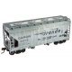 ACF 2-Bay Covered Hopper - Ready to Run -- Denver & Rio Grande Western 10000 (Weathered, gray, black, Large Flying Gra, HO, Micr